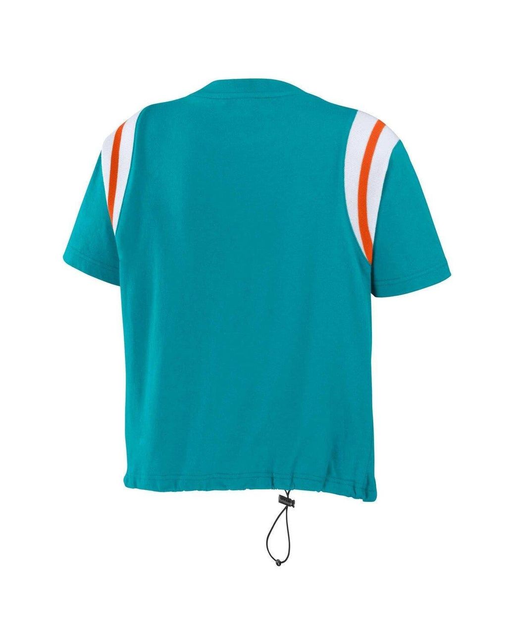 Women's WEAR by Erin Andrews Aqua Miami Dolphins Waffle Knit Long Sleeve  T-Shirt & Shorts