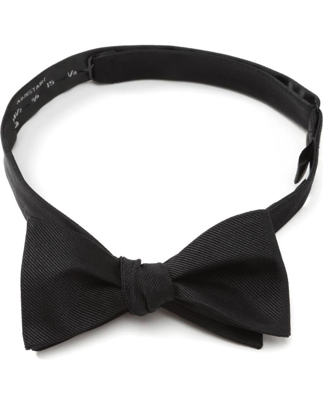 Cufflinks Inc. Black Solid Self Tie Silk Bow Tie for men
