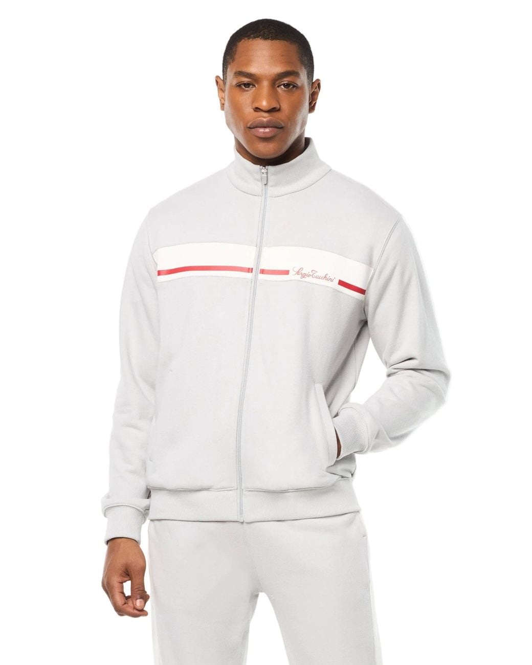 Sergio Tacchini White Cursivo Track Jacket for men