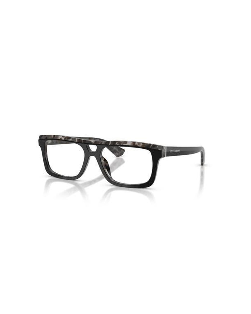 Dolce & Gabbana Black 54Mm Rectangle Optical Glasses for men
