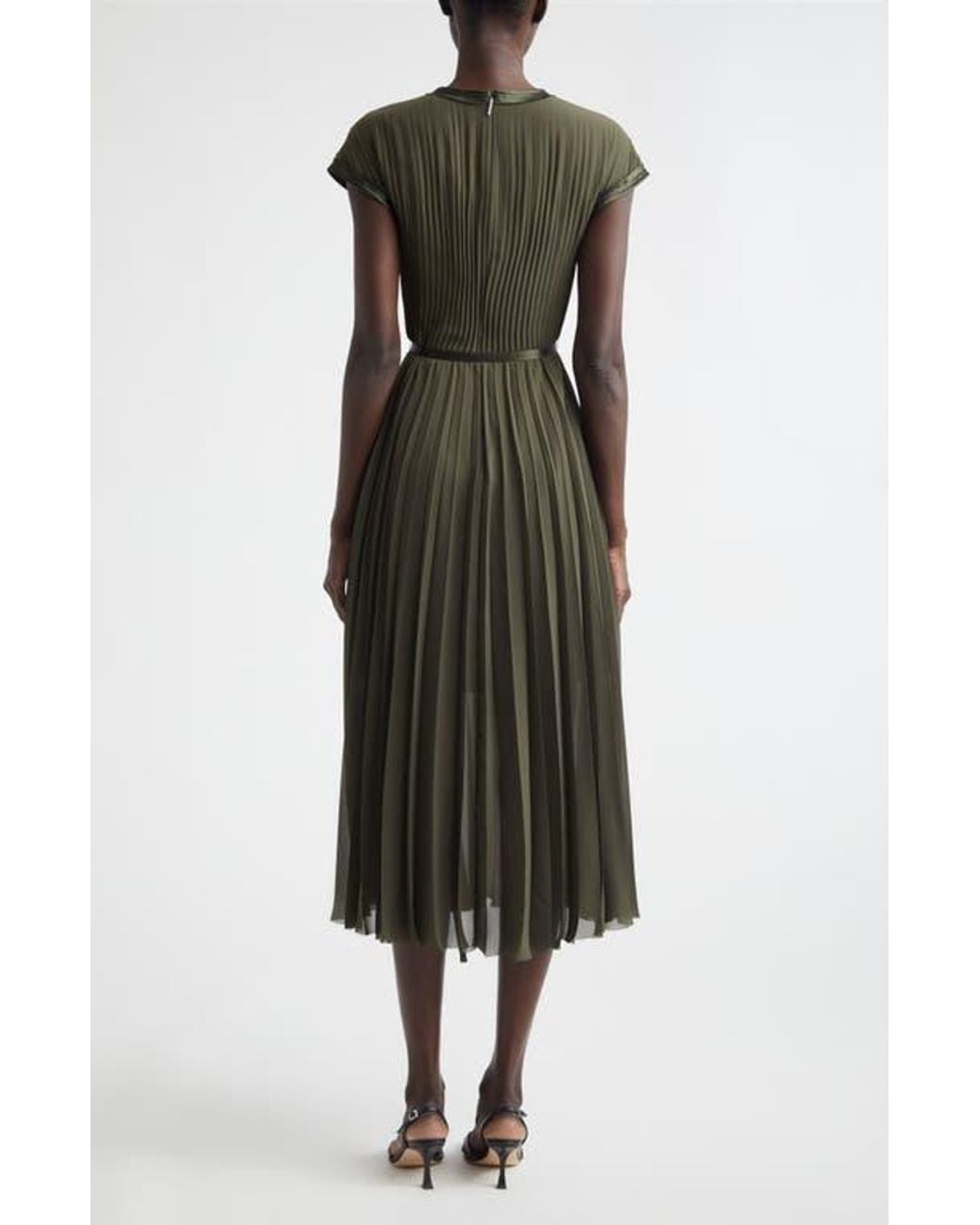 Jason Wu Multicolor Pleated Chiffon Midi Dress