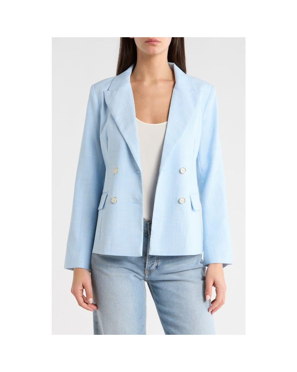 Vince Camuto Blue Double Breasted Jacket