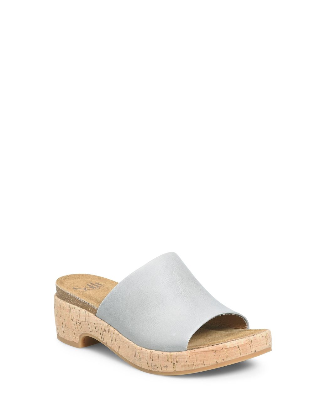 Söfft White Cass Platform Slide Sandal