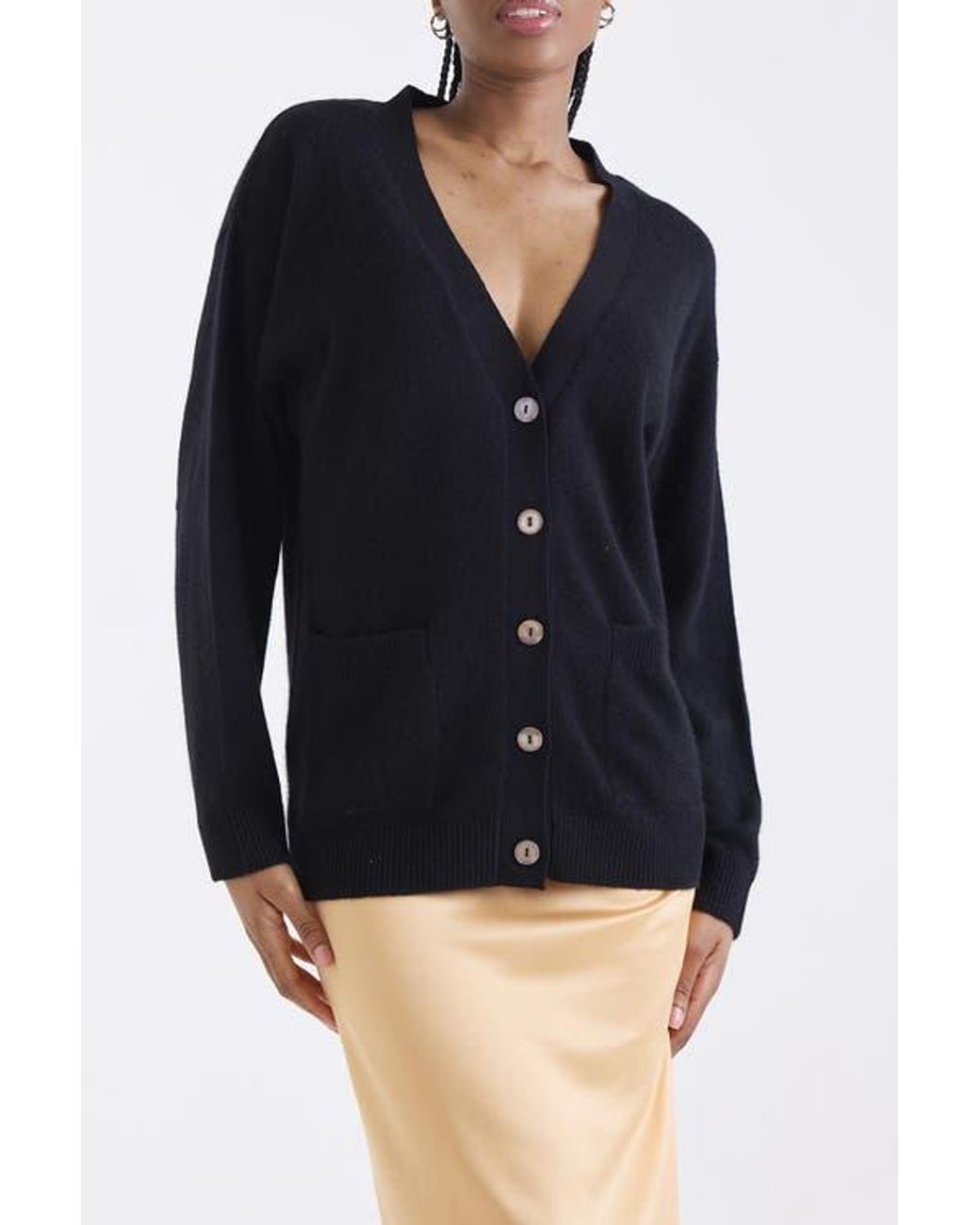 1982 Blue Oceane Oversize 100% Cashmere Cardigan