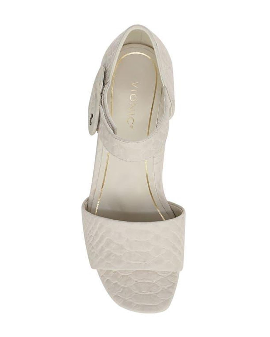 Vionic White Chardonnay Block Heel Sandal