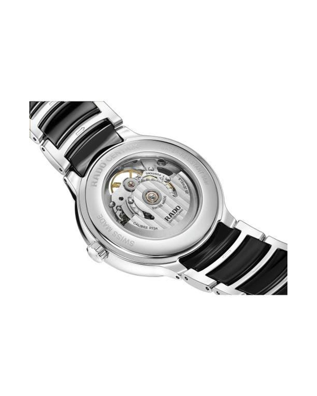 Rado Black Centrix Open Heart Automatic Ceramic Bracelet Watch, 39.5Mm for men