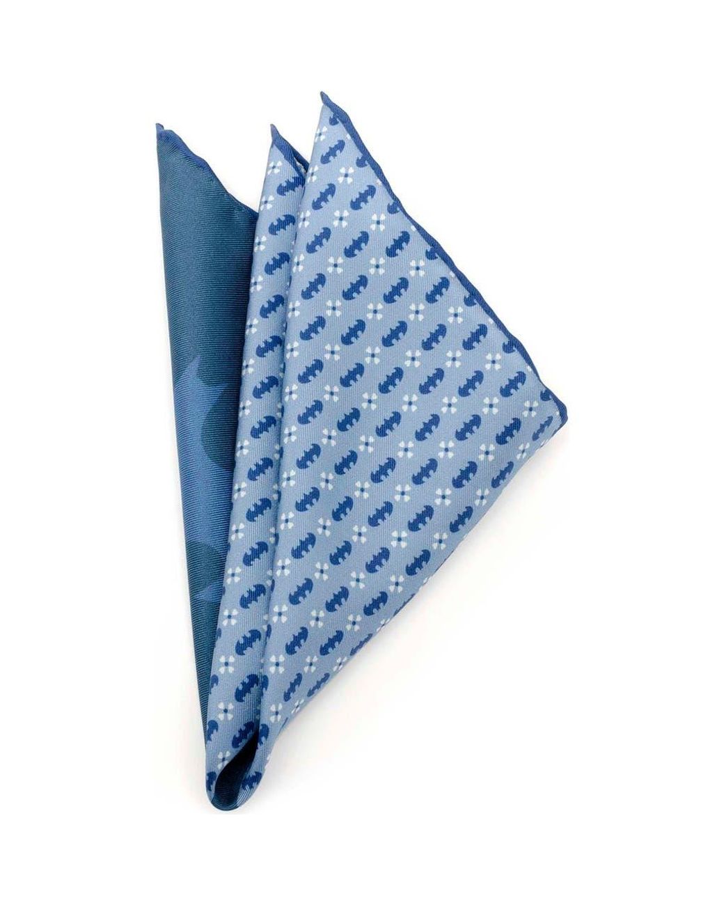 Cufflinks Inc. Blue Batman Motif Silk Pocket Square for men