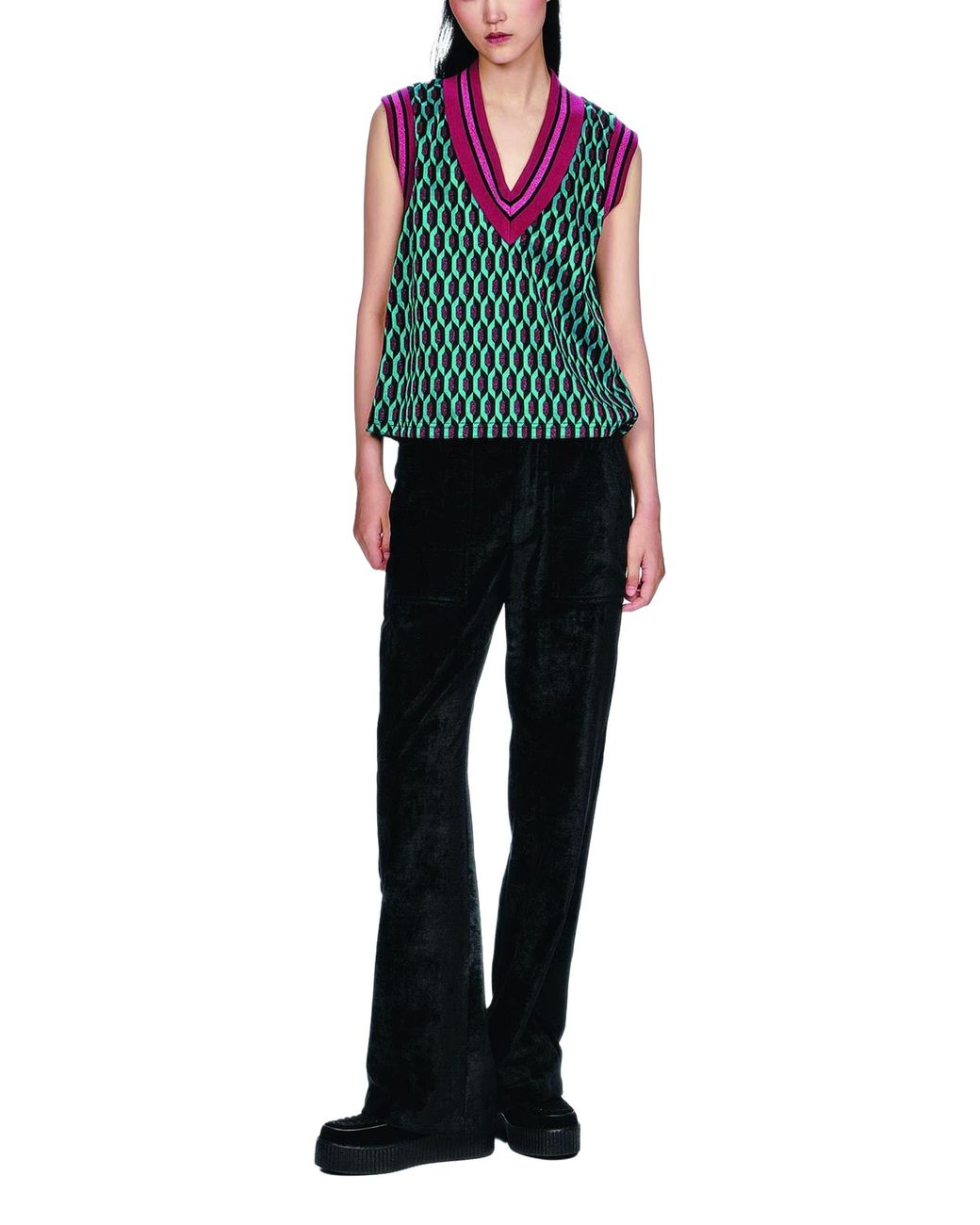 Anna Sui Blue Velour Pants
