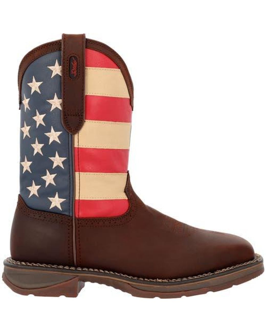 Durango Brown Patriotic Steel Toe Work Boot for men