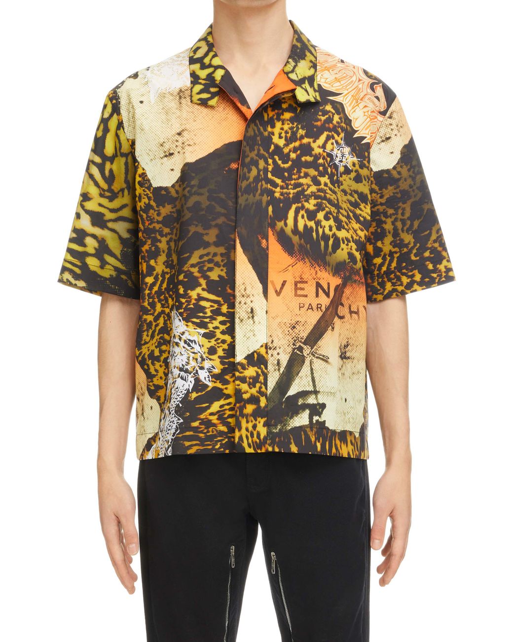 Givenchy Boxy Logo Short Sleeve Cotton Button-up Shirt for Men - Lyst