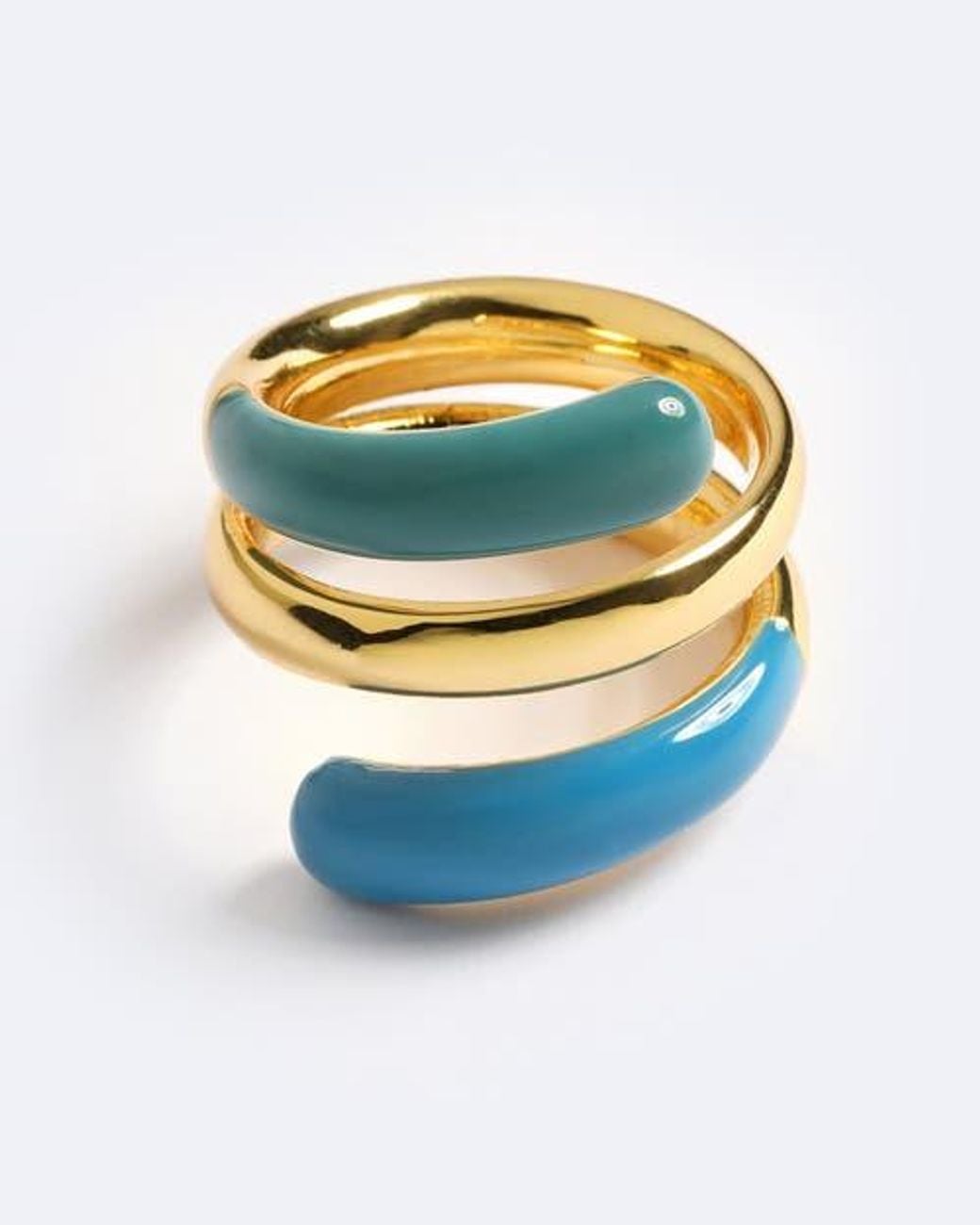 Emma Pills Blue Double Strobe Ring