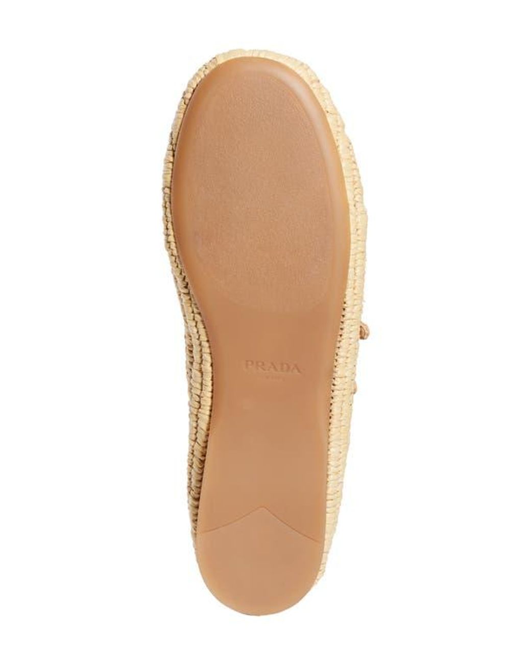 【国内発】PRADA ラフィア メリージェーン バレリーナ フラット Prada Stuoia Raffia Dual Mary Jane Ballerina Flats | Neiman