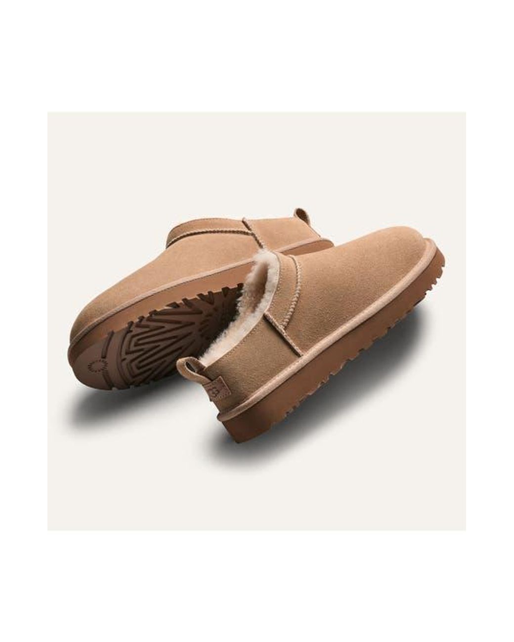Ugg Brown Classic Micro Genuine Shearling Lined Slip-On