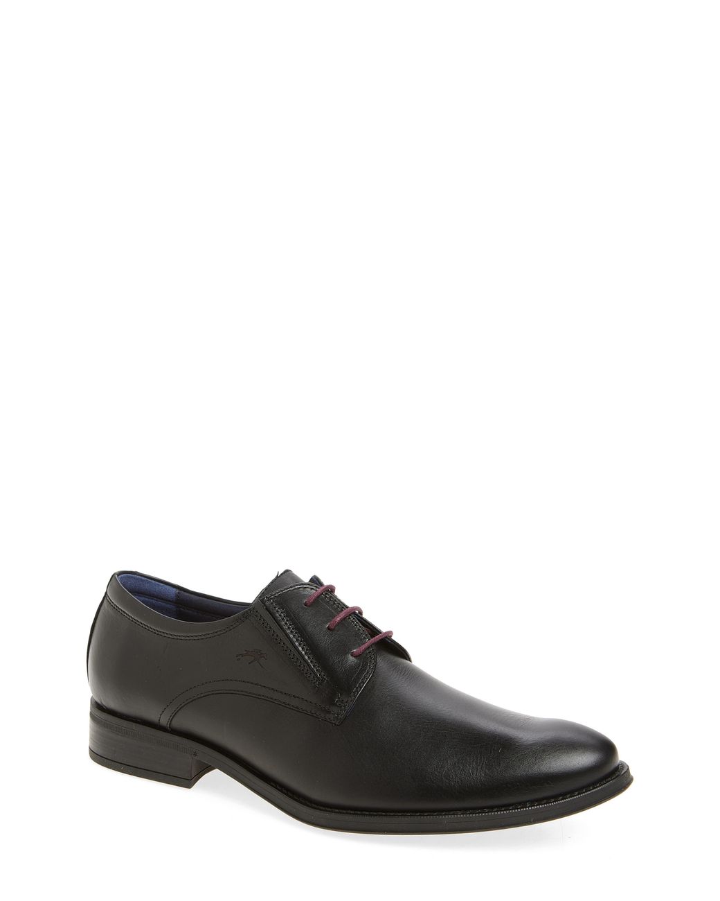 Fluchos Black Heracles Plain Toe Derby for men