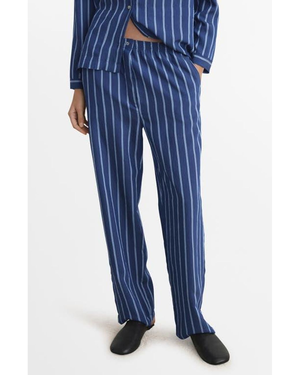 Mango Blue Stripe Pajama Pants