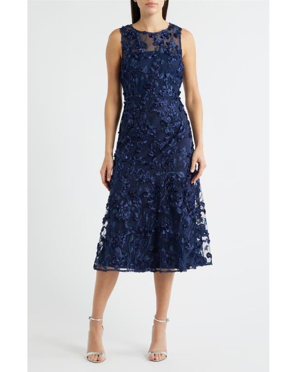 sachin and babi light blue dress Floral Embroidered Dress Sam Edelman Star Dress Sam Edelman Floral Dresses  For Women