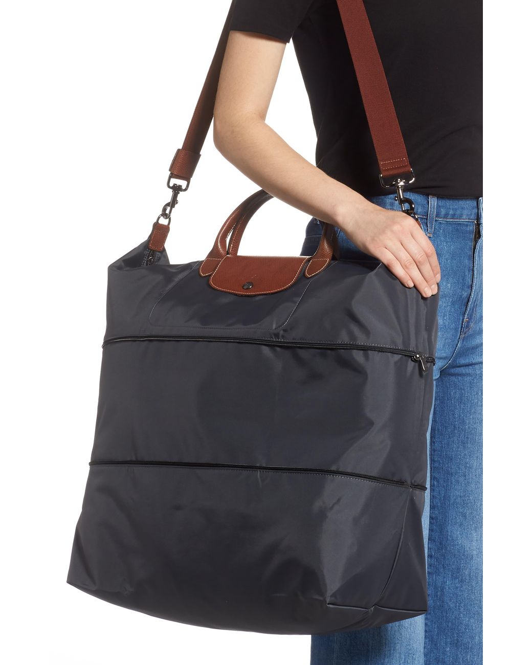 longchamp expandable tote