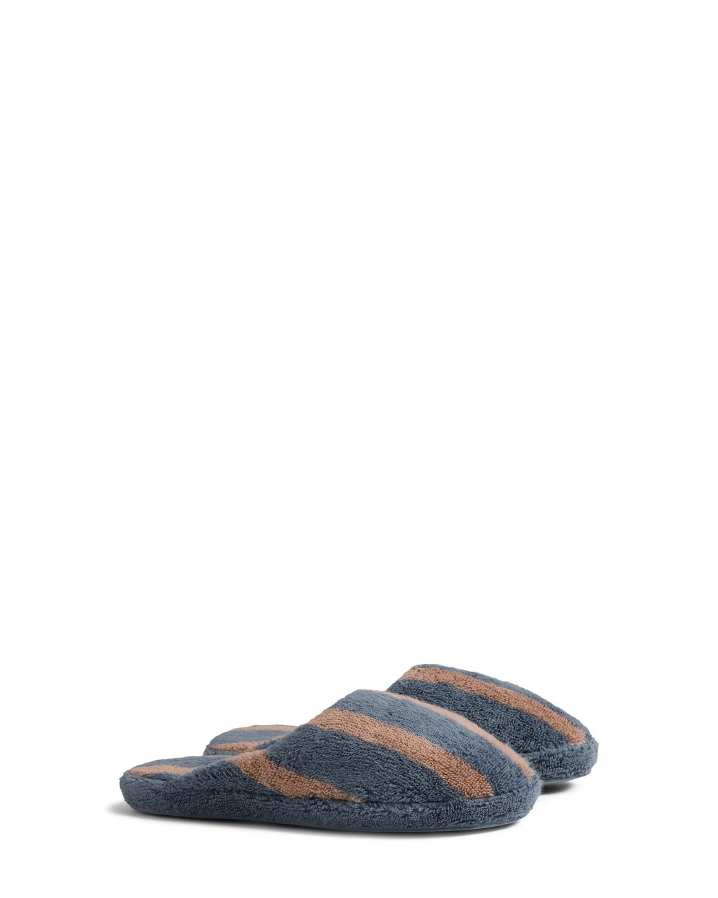 Parachute Blue Turkish Cotton Stripe Slipper