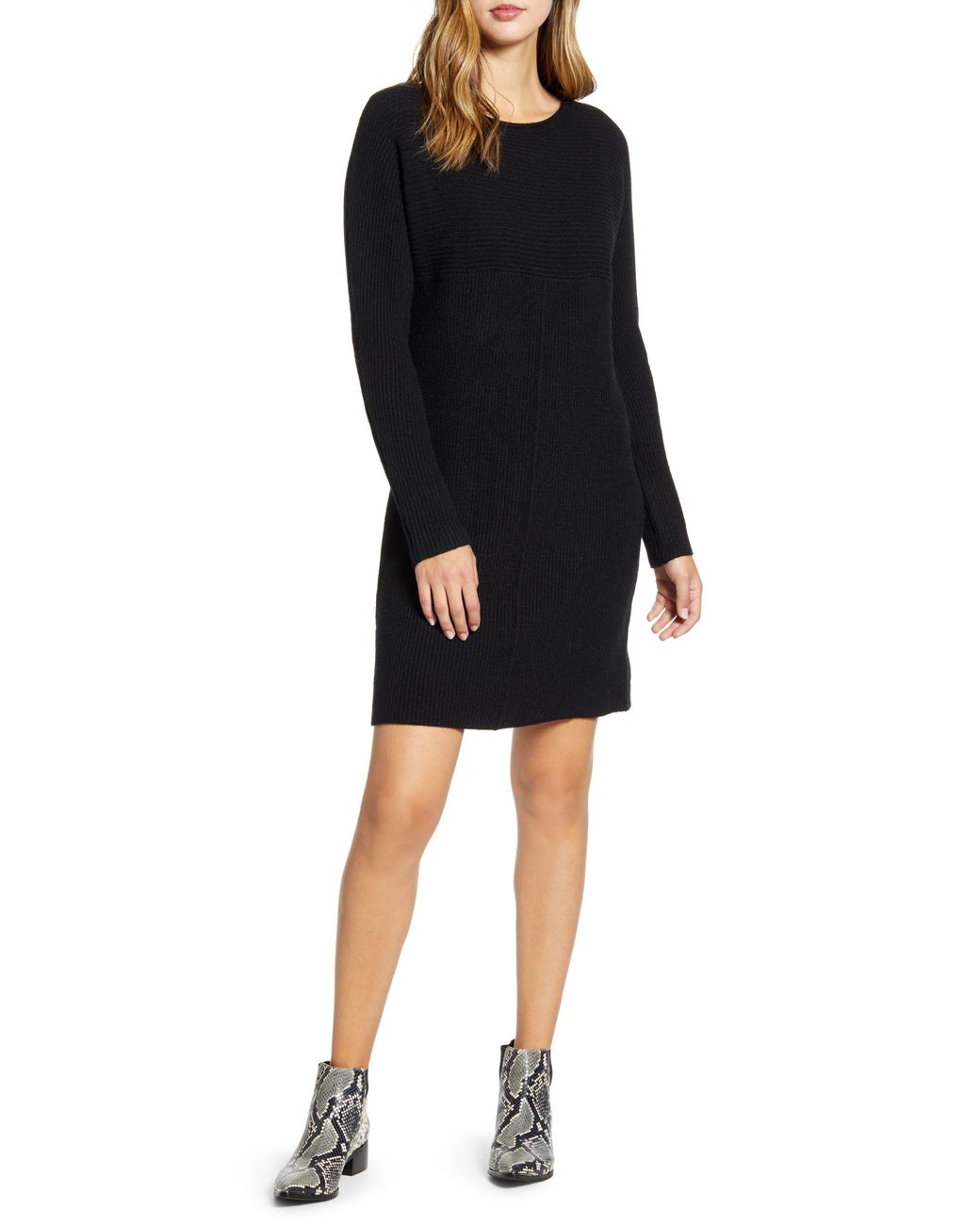 Caslon Caslon r Sweater Dress in Black Lyst
