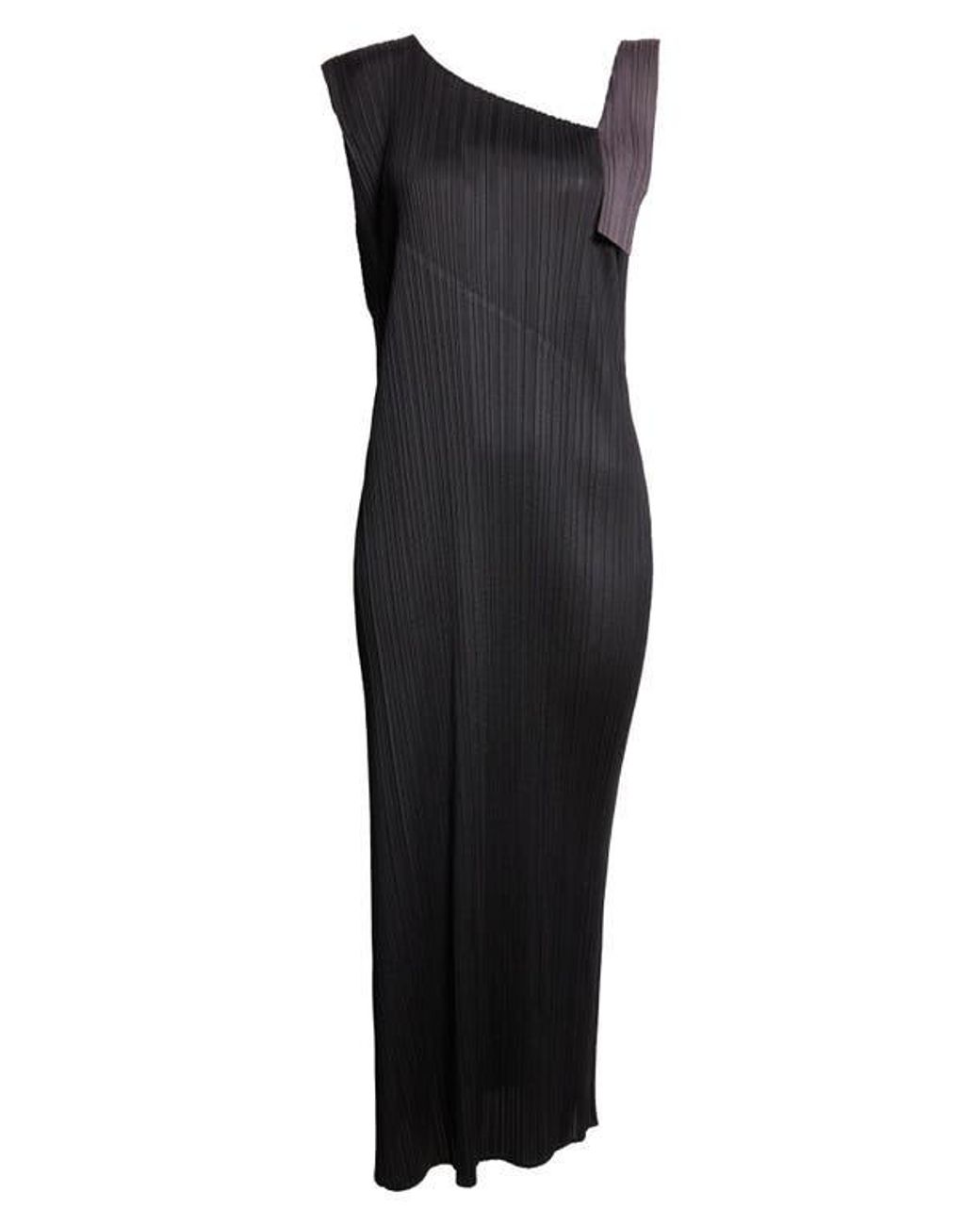 Pleats Please Issey Miyake Pointe Pleated Asymmetric Sleeveless