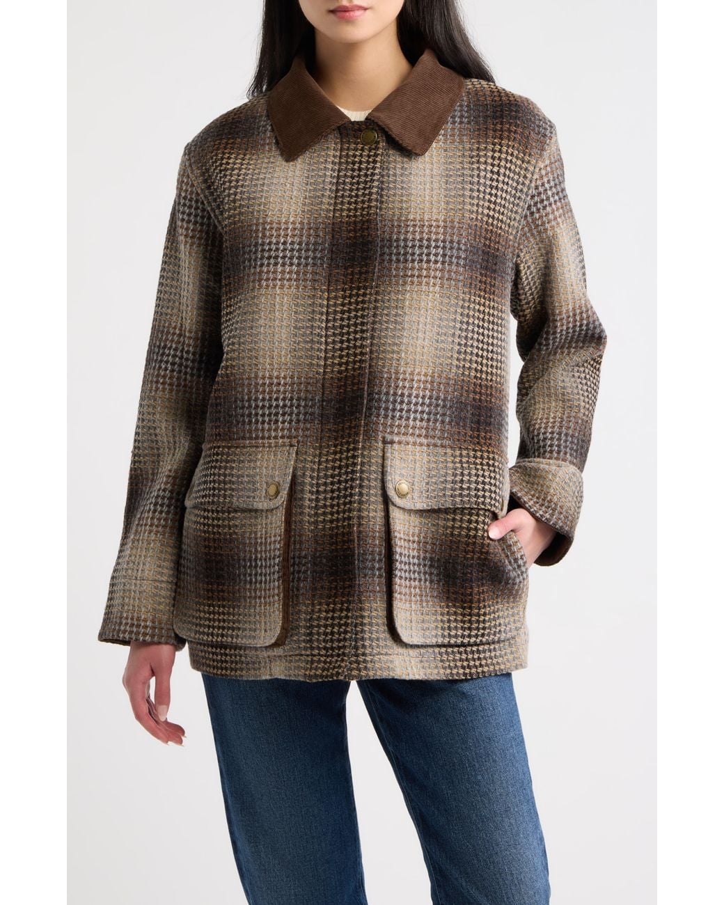 Pendleton Brown Cascades Wool Barn Coat