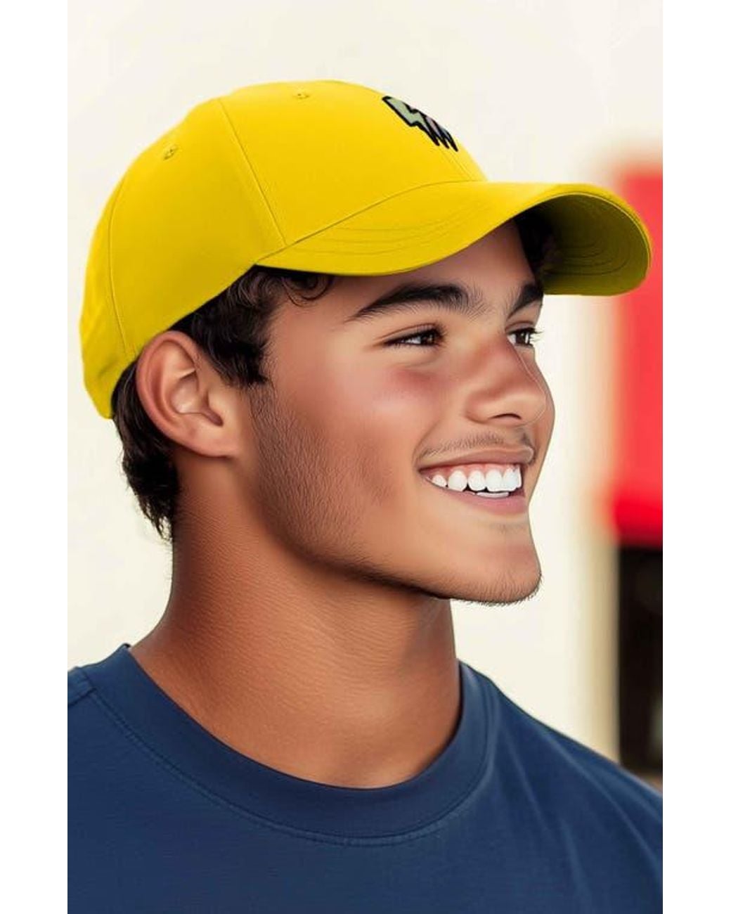 Alix Yellow Lightning Cap for men