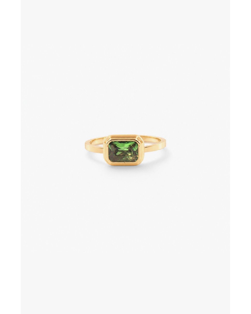 Meideya Multicolor Square Emerald Ring