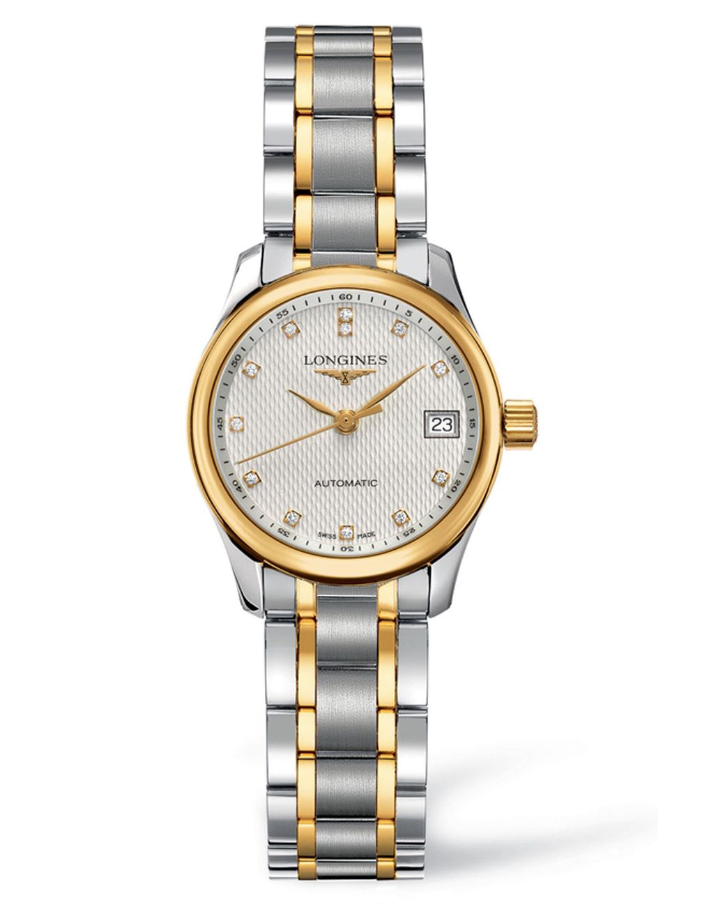Longines Metallic Master Automatic Diamond Bracelet Watch, 25.5Mm