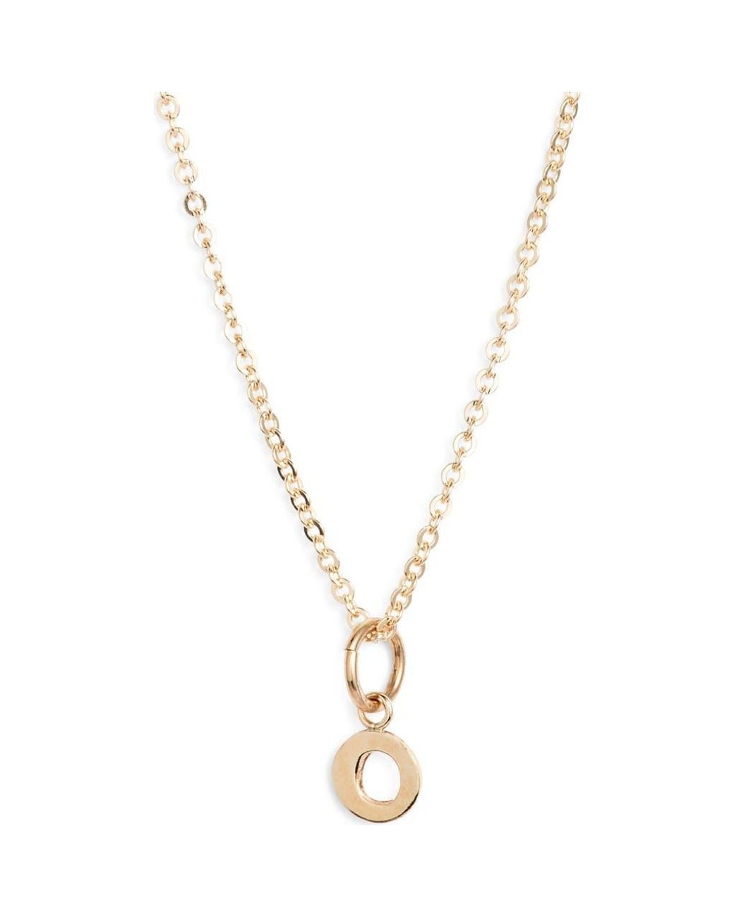 Nashelle Metallic Initial Pendant Necklace