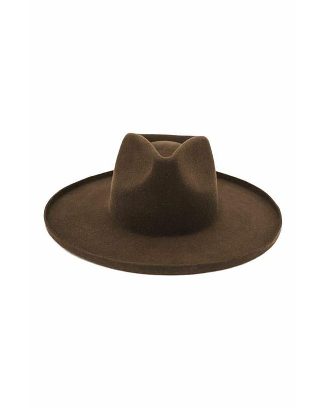 Two Roads Hat Co. Brown Five Points Wide Brim Fedora Hat for men