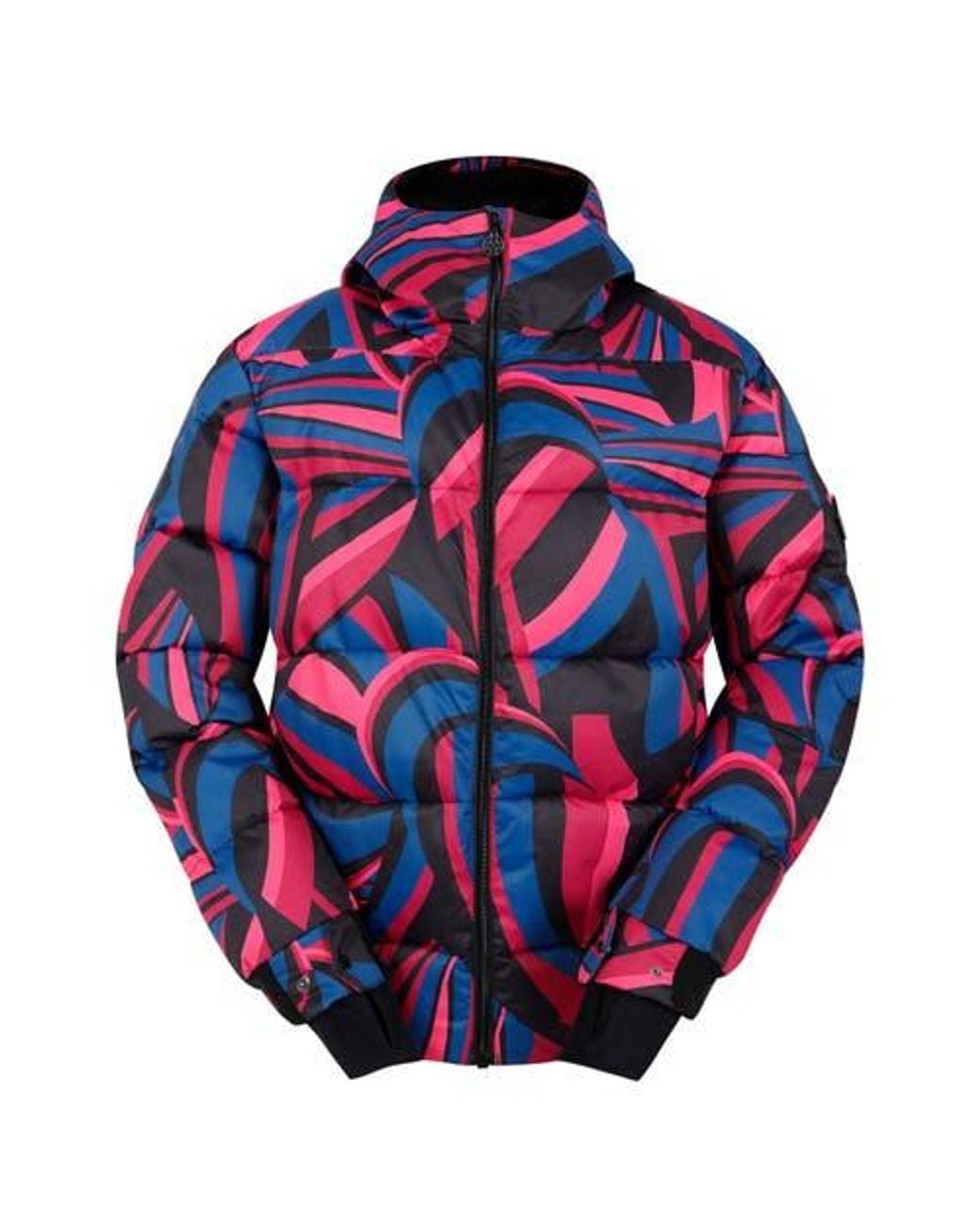 Dare 2b Red Showcase Patterned Baffled Ski Jacket