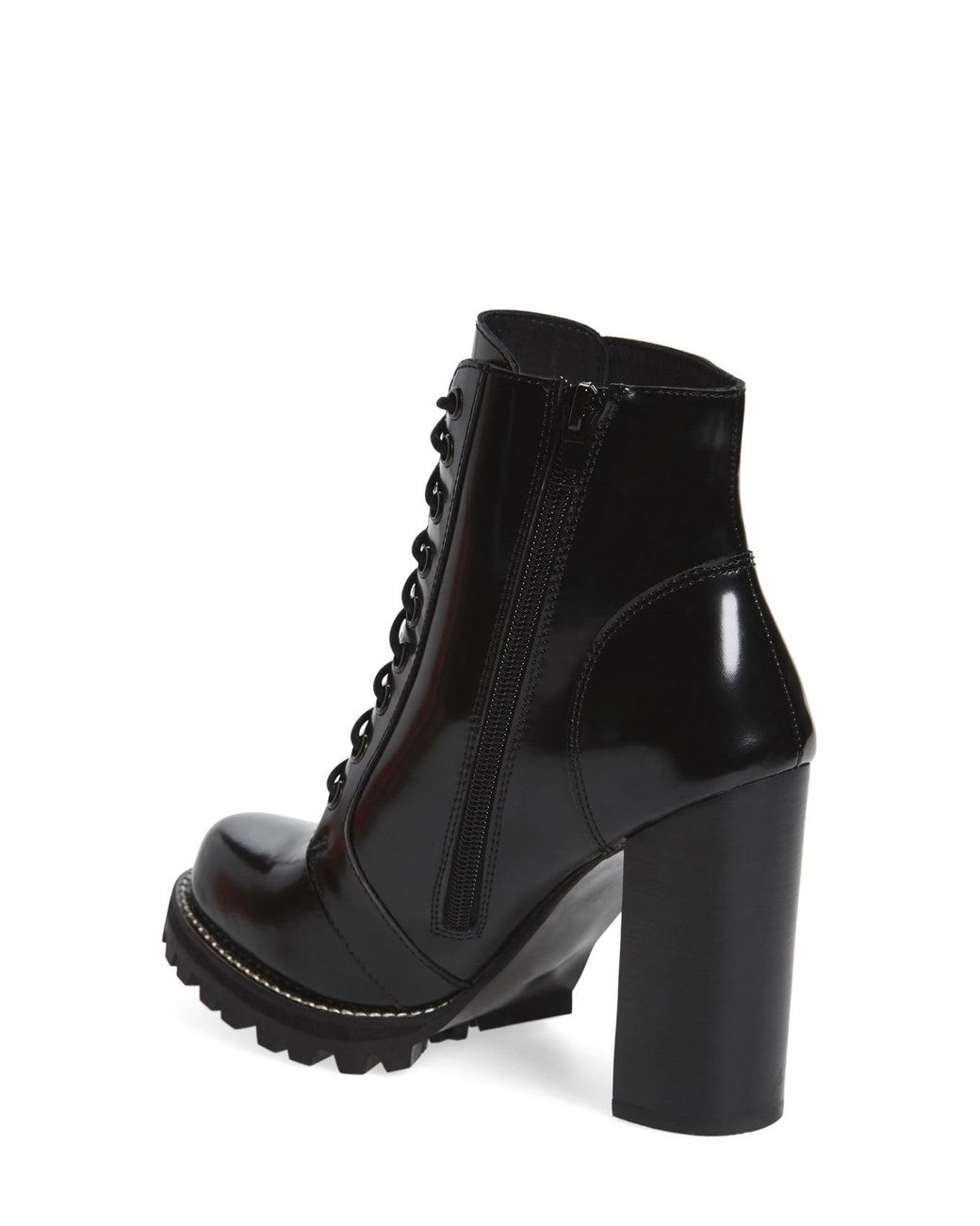 legion lace up high heel booties