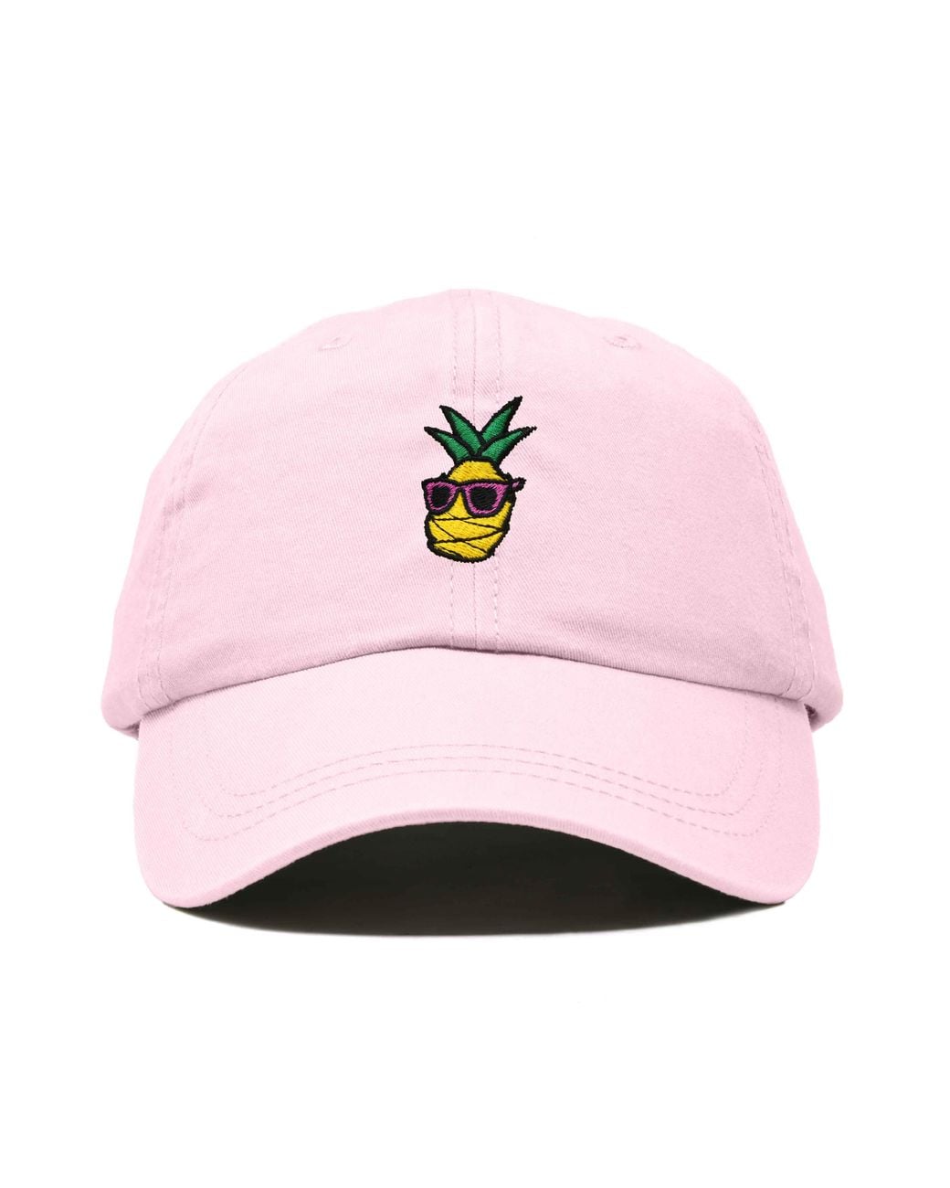 Alix Pink Pineapple Embroidered Dad Hat for men