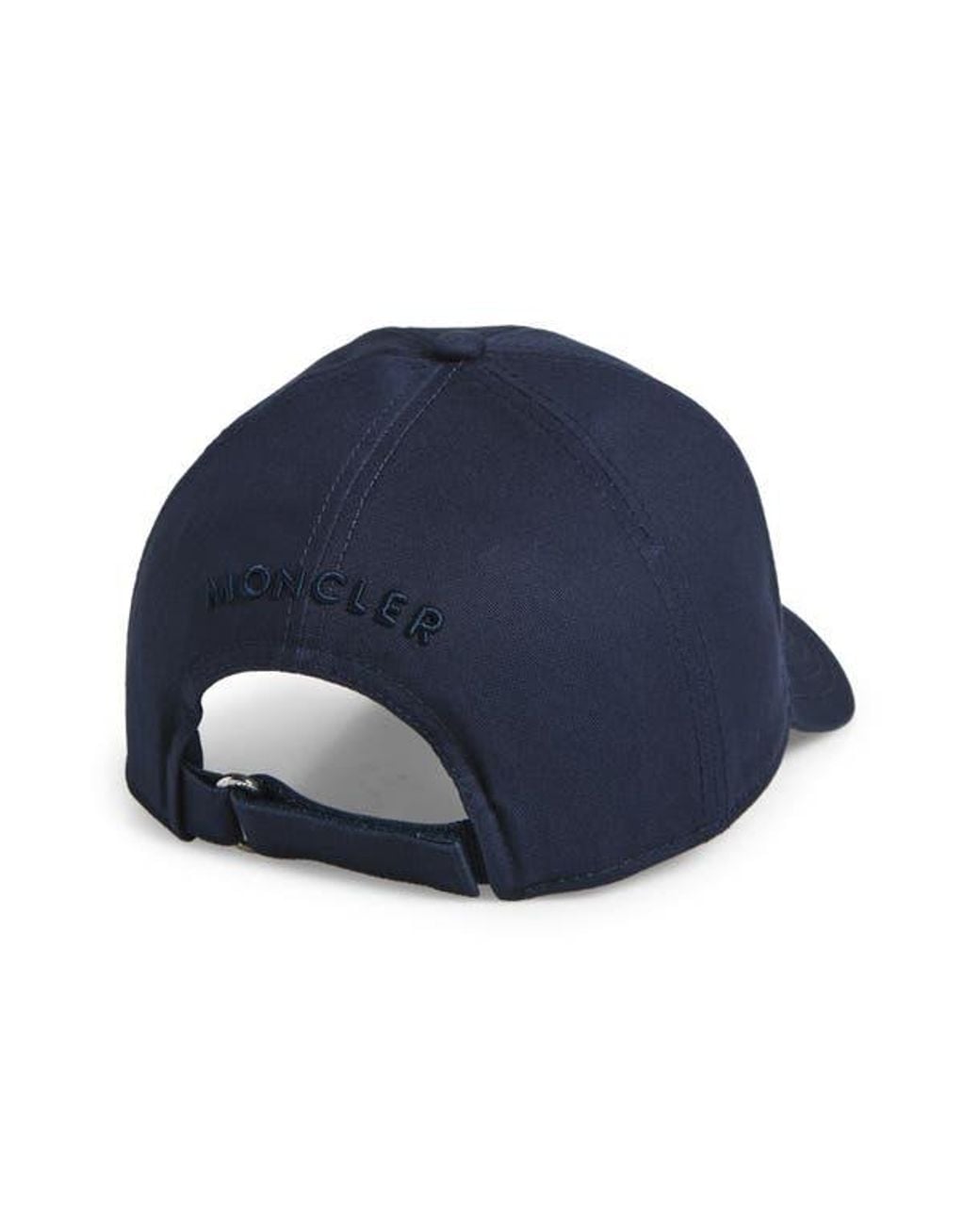 Moncler Blue Logo Patch Adjustable Baseball Cap for men