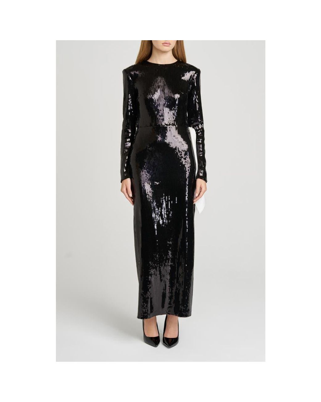 knee length dresses for ladies Black Sequin Short Sleeve Maxi Dress – PinkBlush