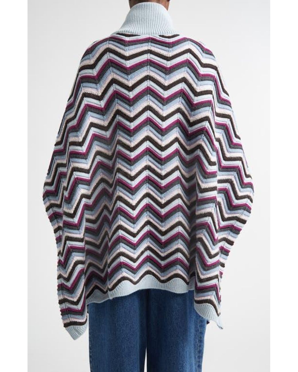 Missoni Multicolor Zigzag Sequin Poncho