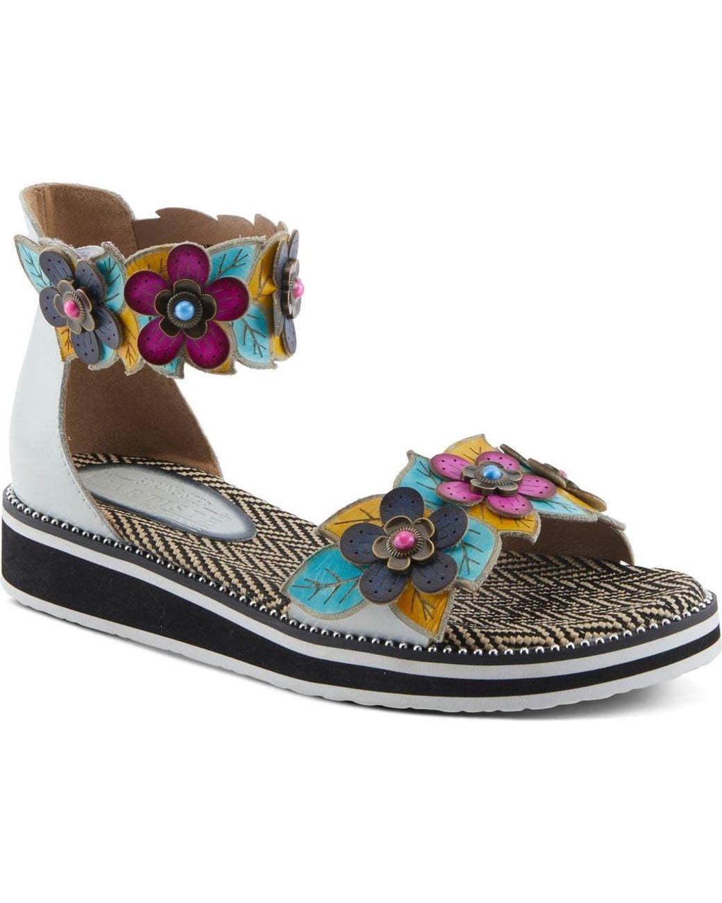 Spring Step Blue Cruzer Ankle Strap Sandal