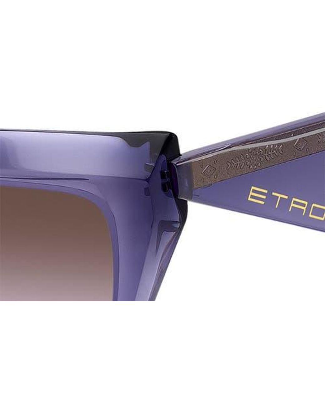 Etro Purple 55Mm Rectangular Sunglasses