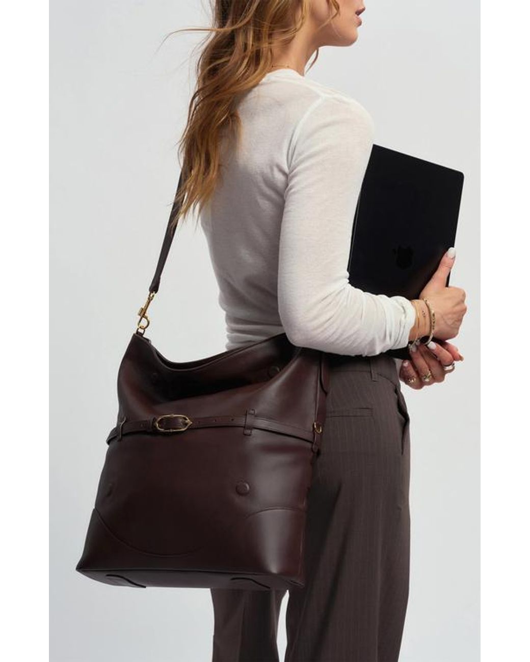 OLEADA Natural Marina Foldover Bag