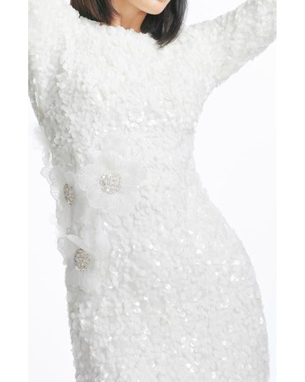 open lace back dress Dress The Population Emery Sequin Dress
