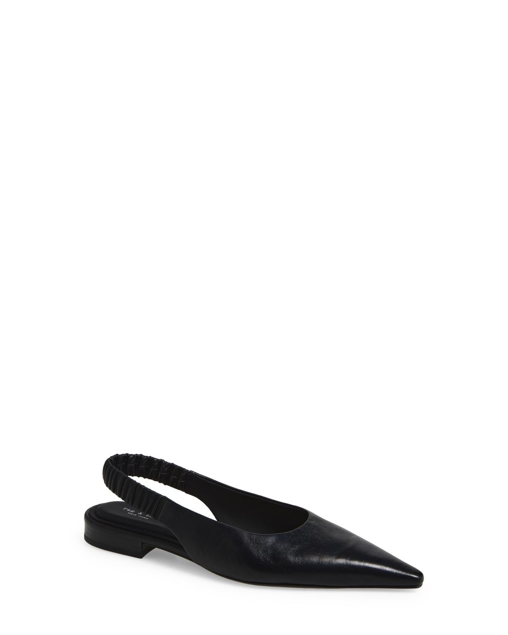 Rag & Bone Black Mercer Pointed Toe Slingback Flat