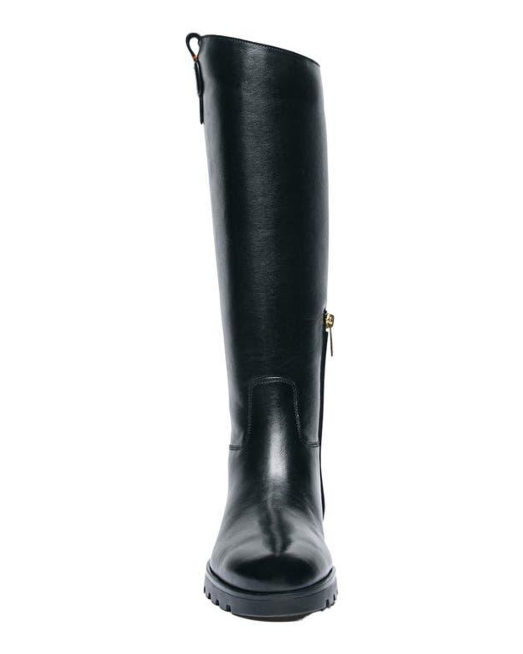 Santoni Black Leather Boot