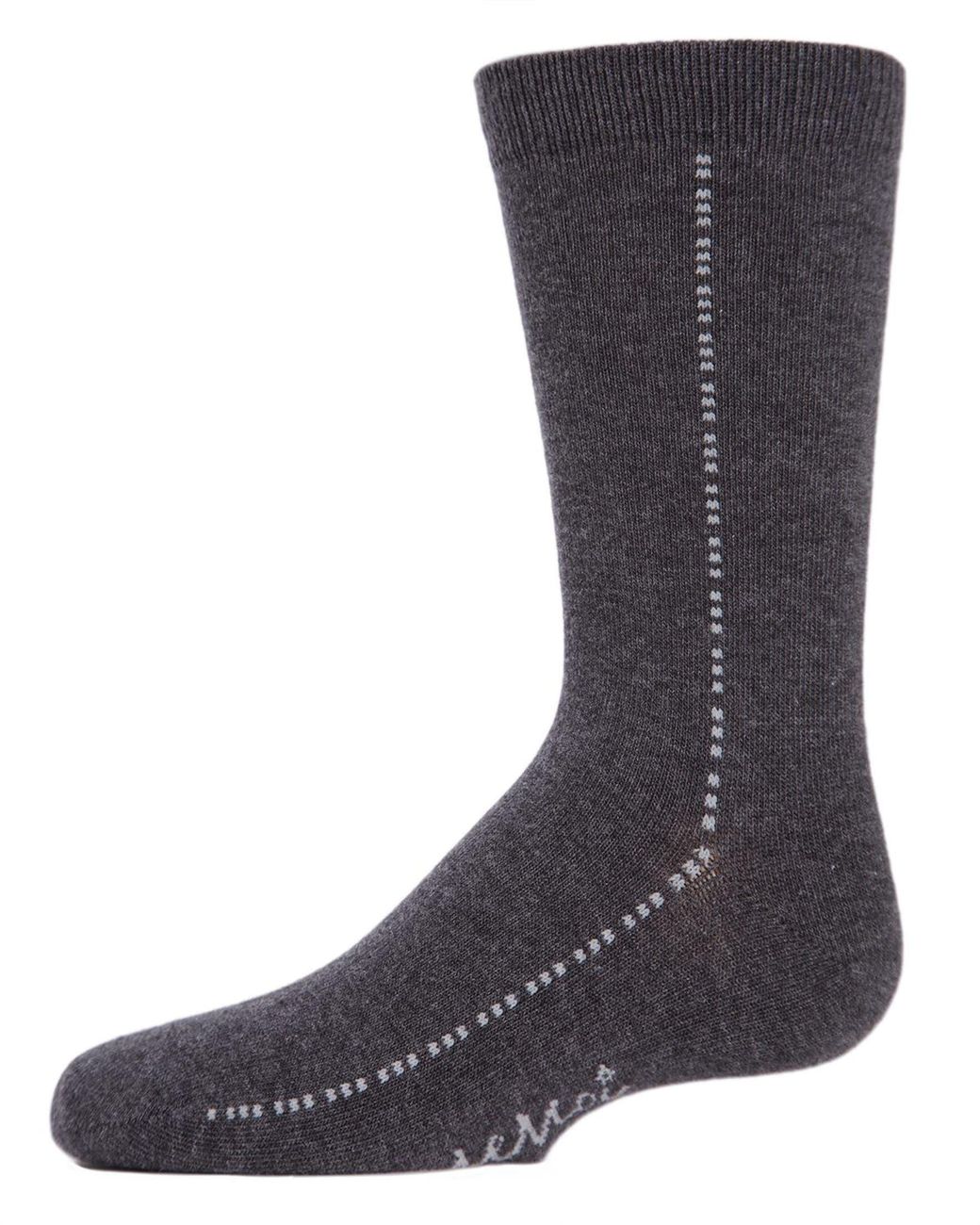 Memoi Gray Dots On Down Mercerized Socks for men