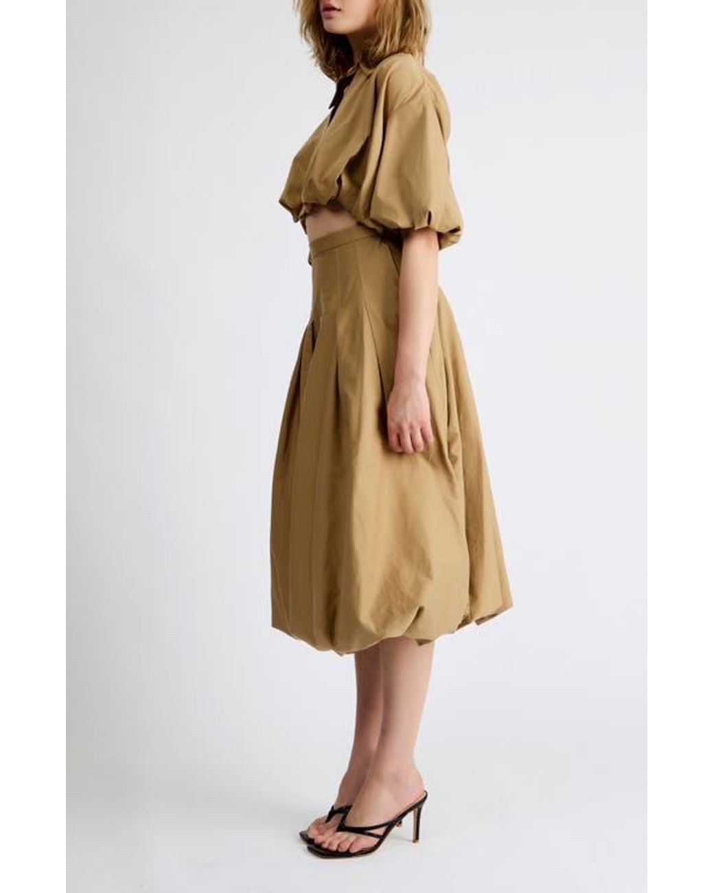 Extro & Vert Brown Indie Zip-Up Crop Top