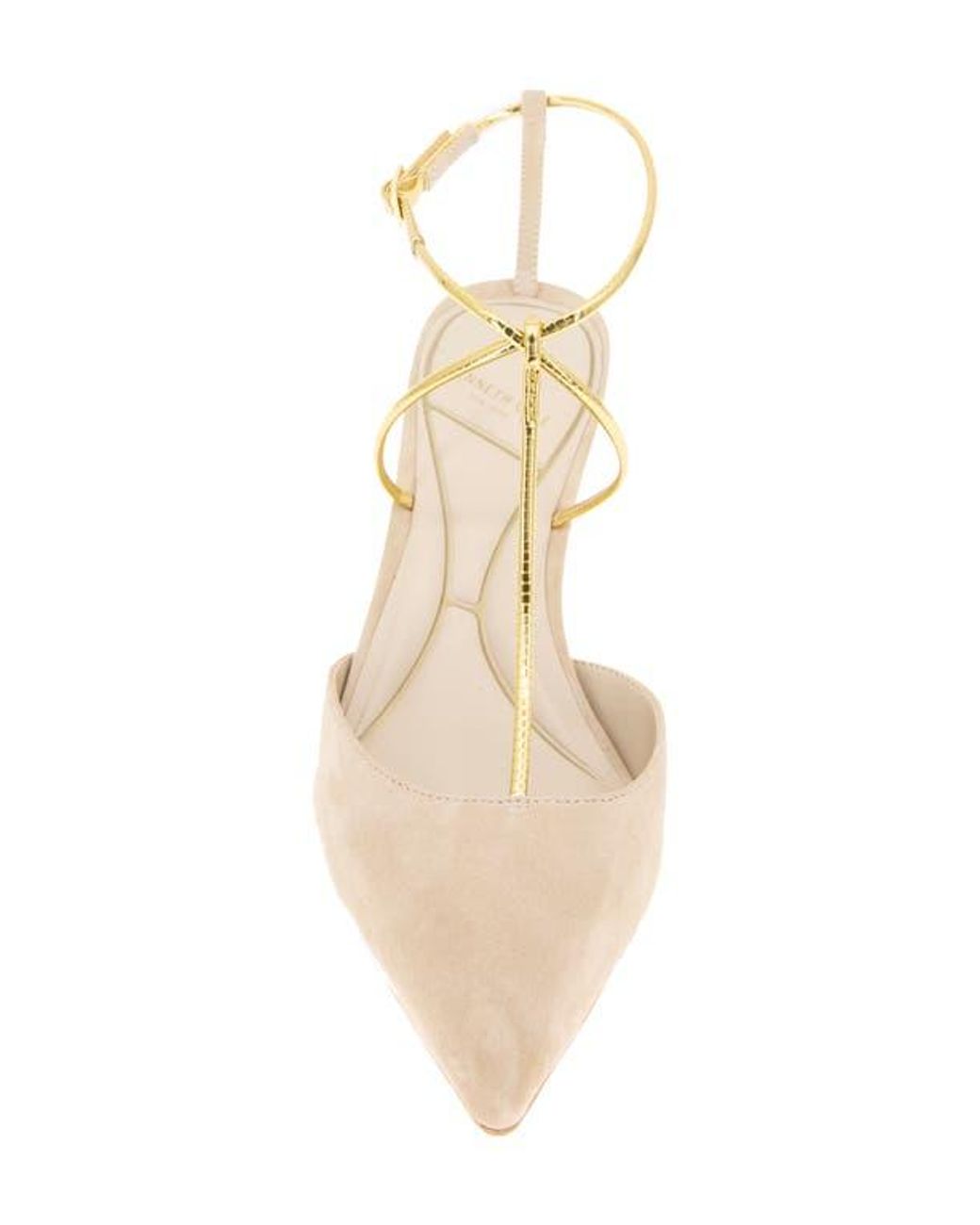 Kenneth Cole Metallic Umi T-Strap Pointed Toe Pump
