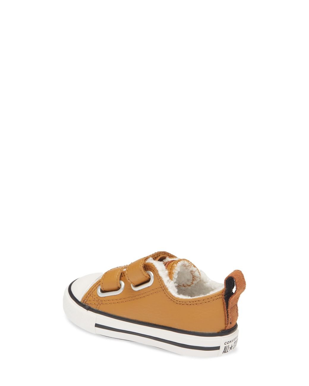 Kids brown top leather converse