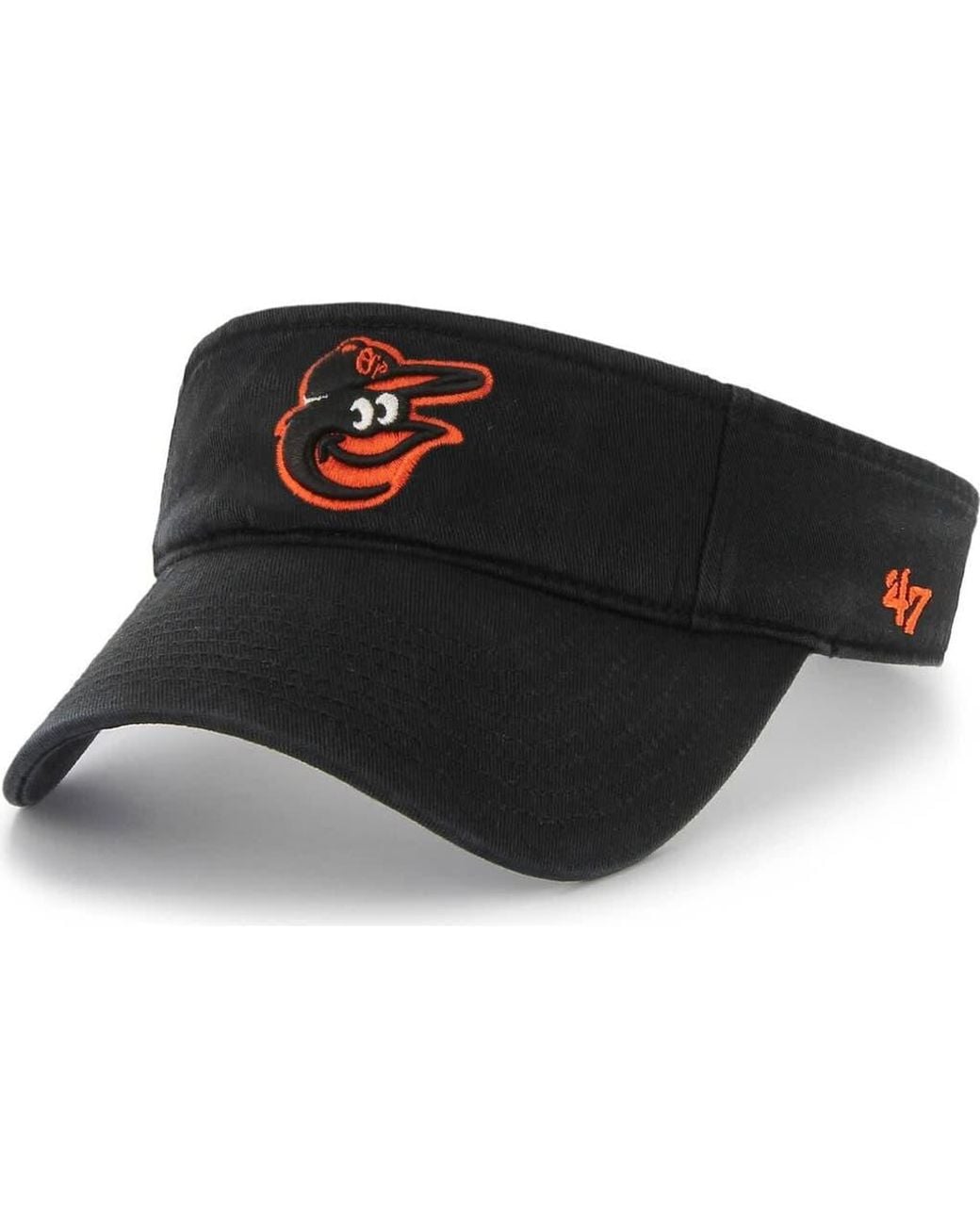 '47 Black Baltimore Orioles Clean Up Adjustable Visor for men