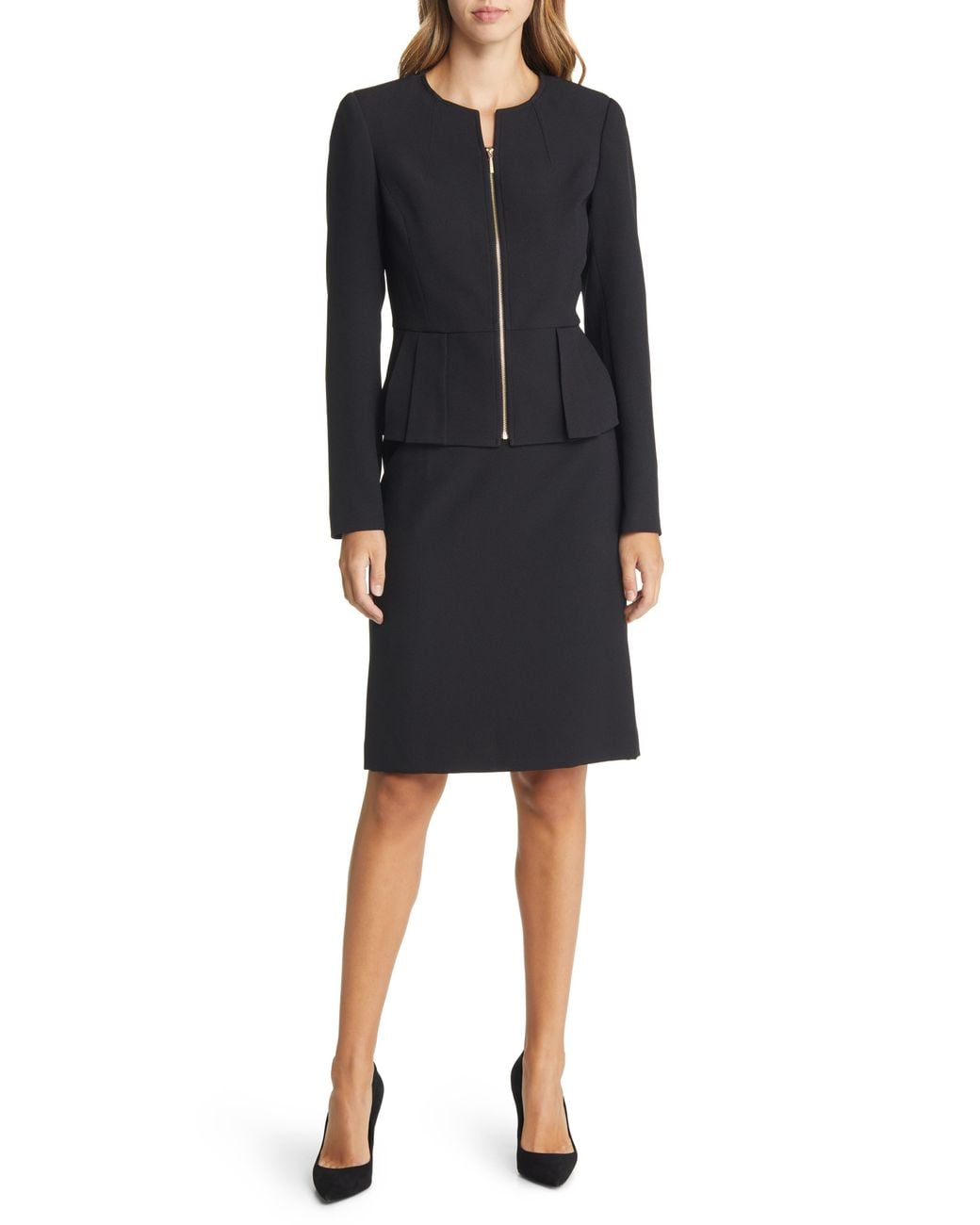 Tahari Black Two-Piece Jacket & Skirt Set