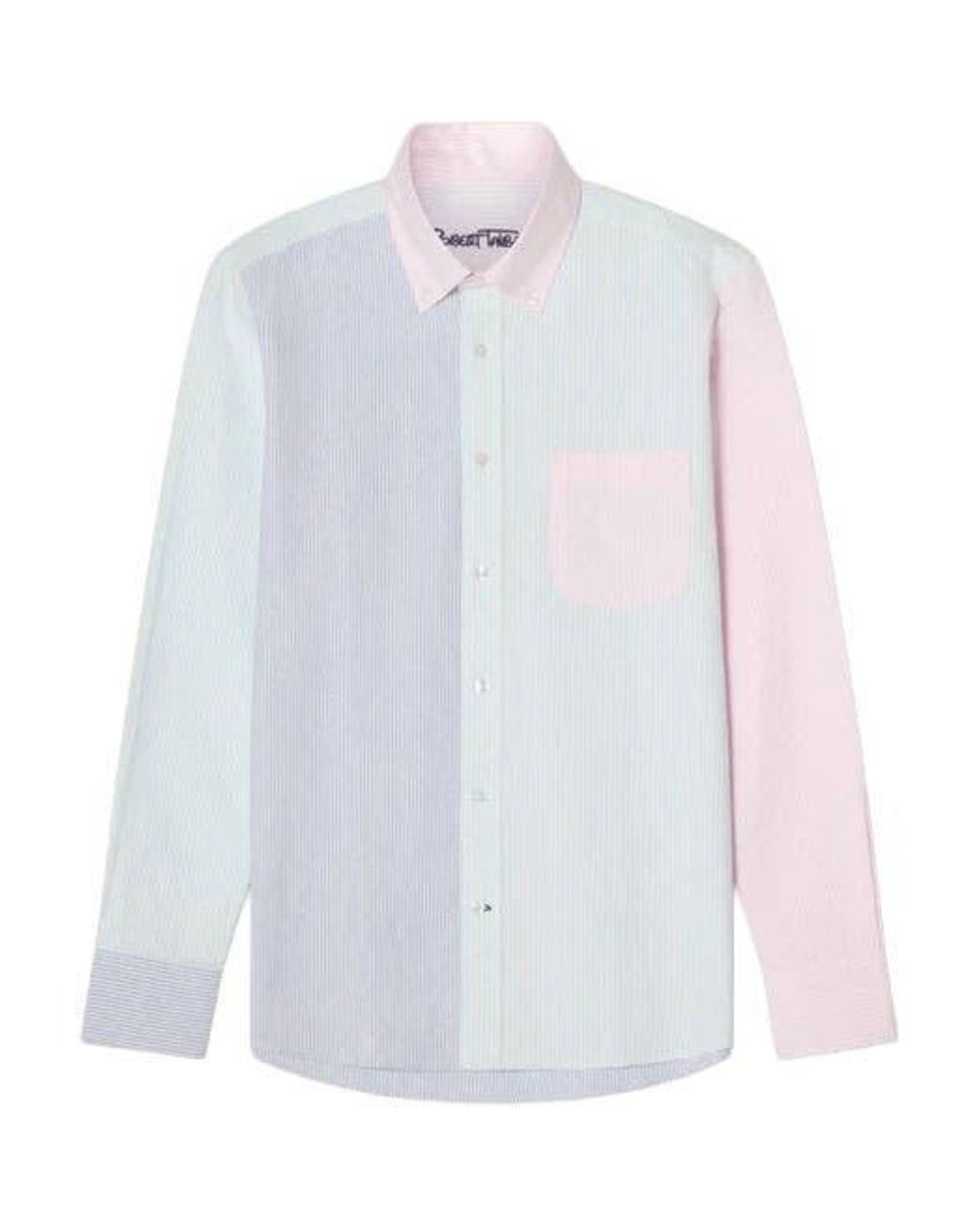 Robert Talbott White Harrison Button Down Fun Stripe Oxford Shirt for men