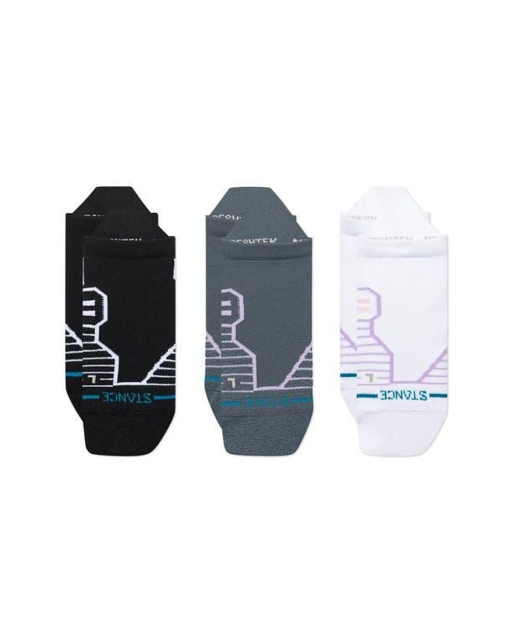 Stance Black Assorted 3-Pack Ankle Socks